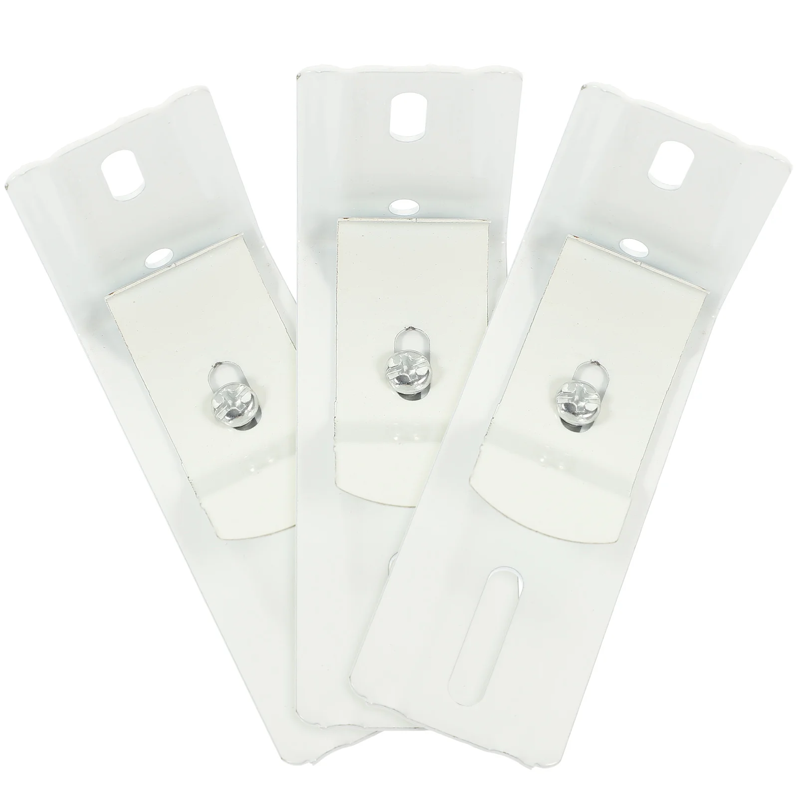 3 Pairs Window Blinds Shutter Bracket for Vertical Valance Clips Plate Brackets White Headrail