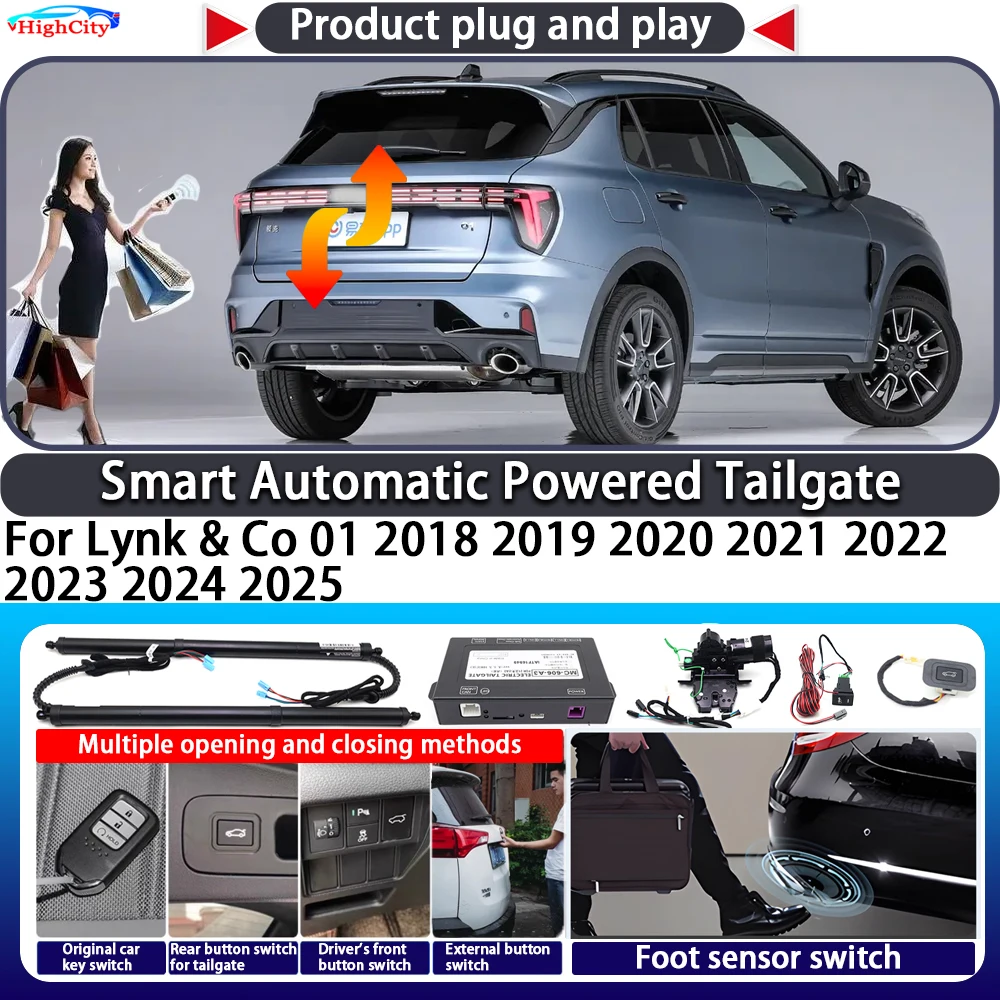 

For Lynk & Co 01 2018 2019 2020 2021 2022 2023 2024 2025 Smart Automatic Powered Tailgate Key Close Kit Electric Power Tailgate