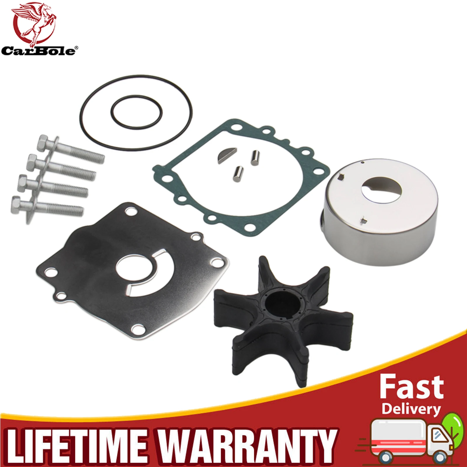

Carbole Outboard Impeller Water Pump Kit ONLY No Pump Housing 61A-W0078-A3