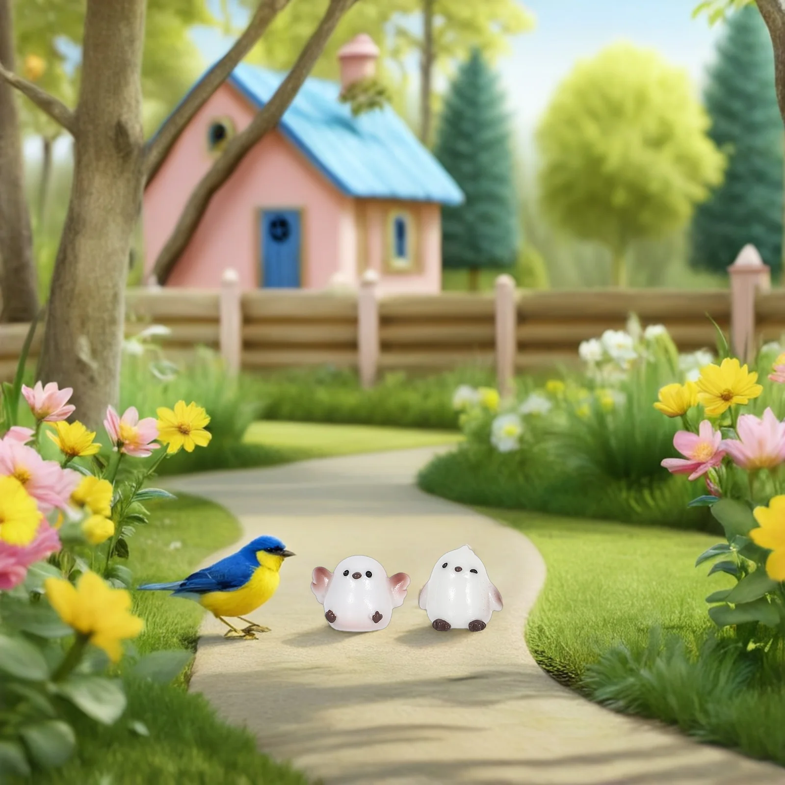 

12Pcs Durable Resin Bird Sculptures for Micro Landscape Projects and Outdoor Garden Crafts Miniature Resin Animal Figurines