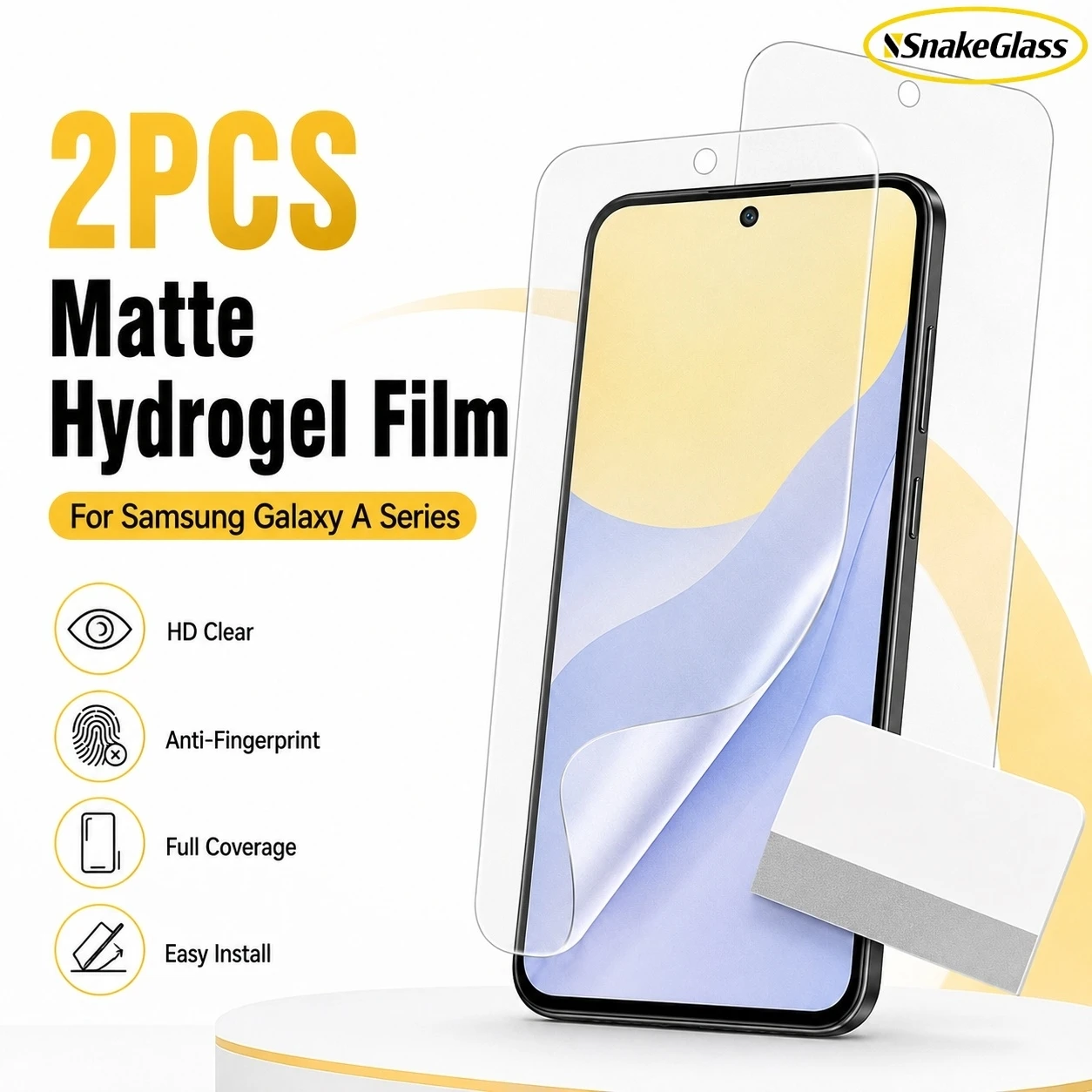 2 Stück Hydrogel Mattfolie für Samsung Galaxy A56 A57 A22 5G A23 A71 A33 A25 A26 A11 A12 A13 A14 A15 A80 A37 Displayschutzfolie HD Klar