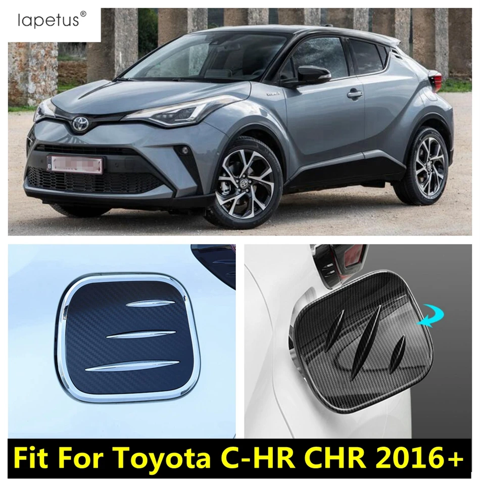 

LHD Car Oil Fuel Tank Cap Decoration Cover Trim For Toyota C-HR CHR 2016 - 2021 ABS Chrome / Carbon Fiber Exterior Accessories