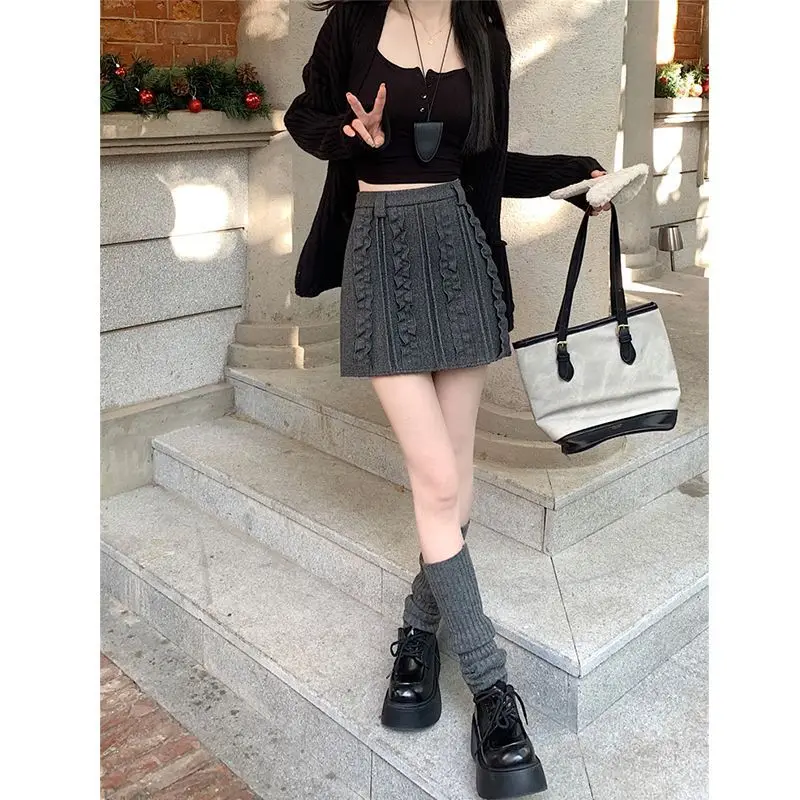 تنورة هامشية للسيدات تنورة تنحيف عالية الخصر مع شورت مضاد للدفقة الأكثر مبيعًا