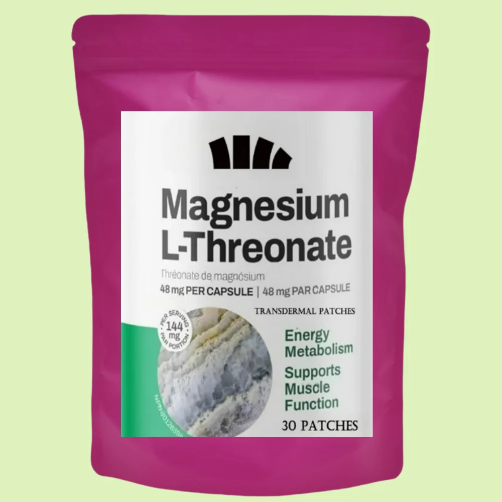 30 Patches Magnesium L-threonate Transdermal Patches - Promotes Muscle Function, Relaxation & Energy Metabolism
