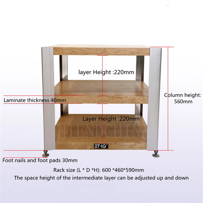 ET-01 Audio Table Rack E-630 Three Color CD Amplifier Shelf Rack Cabinet Audio Equipment Rack Adjustable Iayer Height