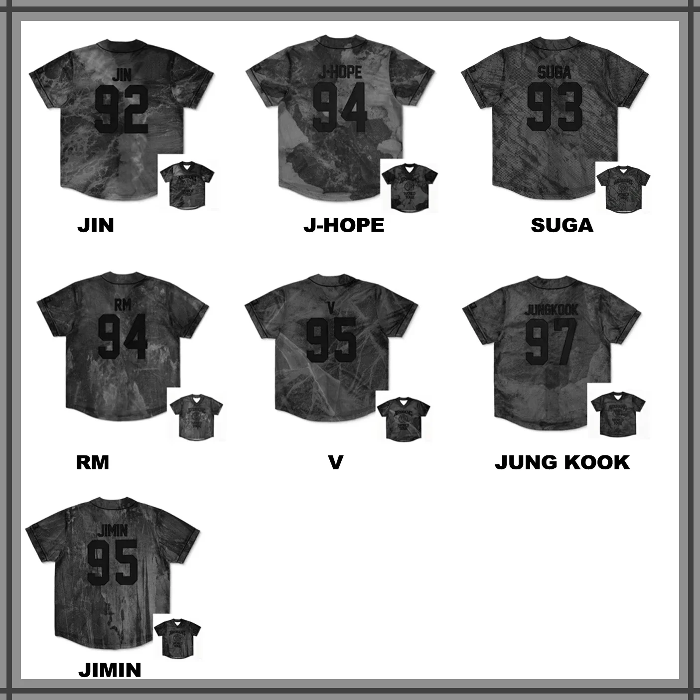 2026 Kpop J-Hope BTS Arirang World Tour New Merch Unisex Breathable Trendy Men's and Women's Y2k Family Parent-child T-shirt