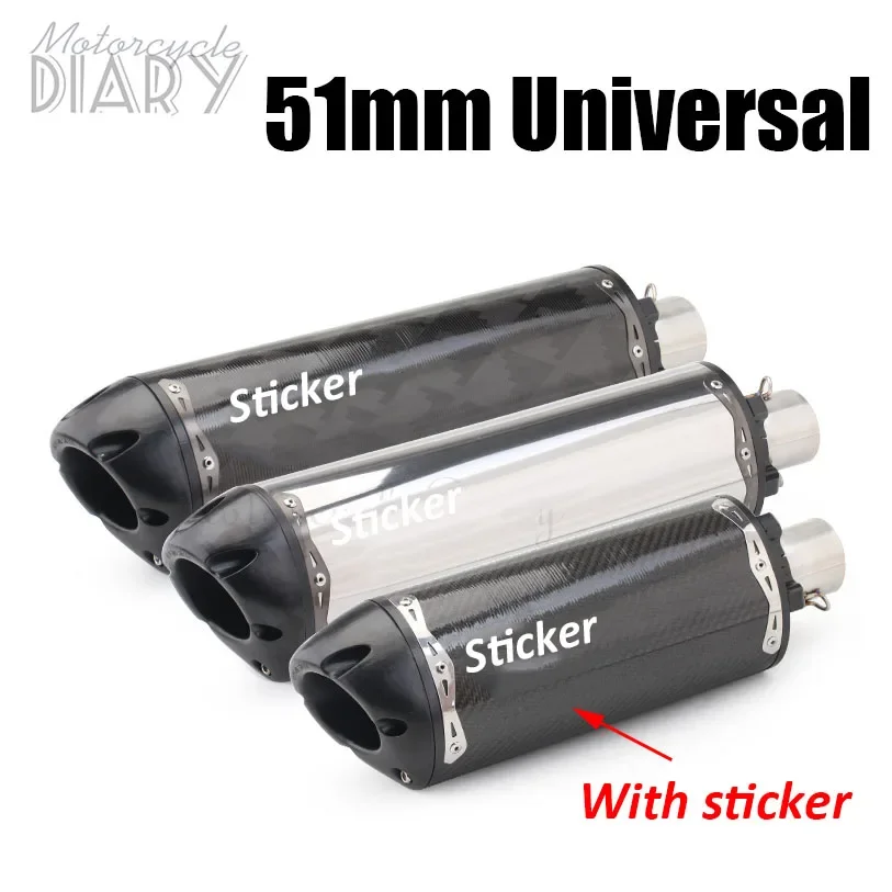 

51 мм универсальная модифицированная выхлопная труба мотоцикла с ЧПУ для Two Brother Bro Two-Brother CBR650 R1 R6 R3 Escape Moto USA из углеродного волокна