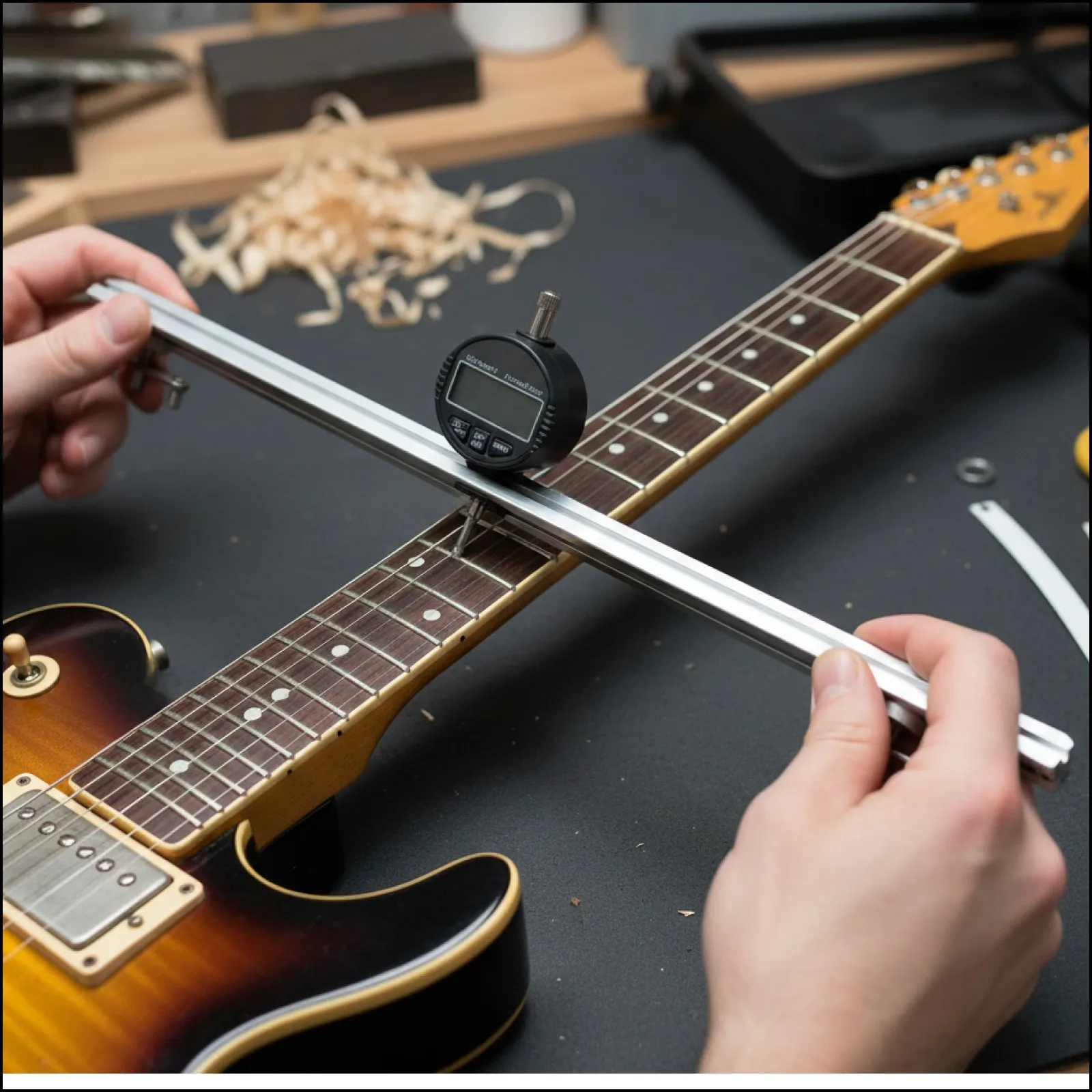 Neck Relief Gauge Rod 18.11inch Precision Comfort Repair Tools Measurement Tool Measuring Ruler for Classical Acoustic