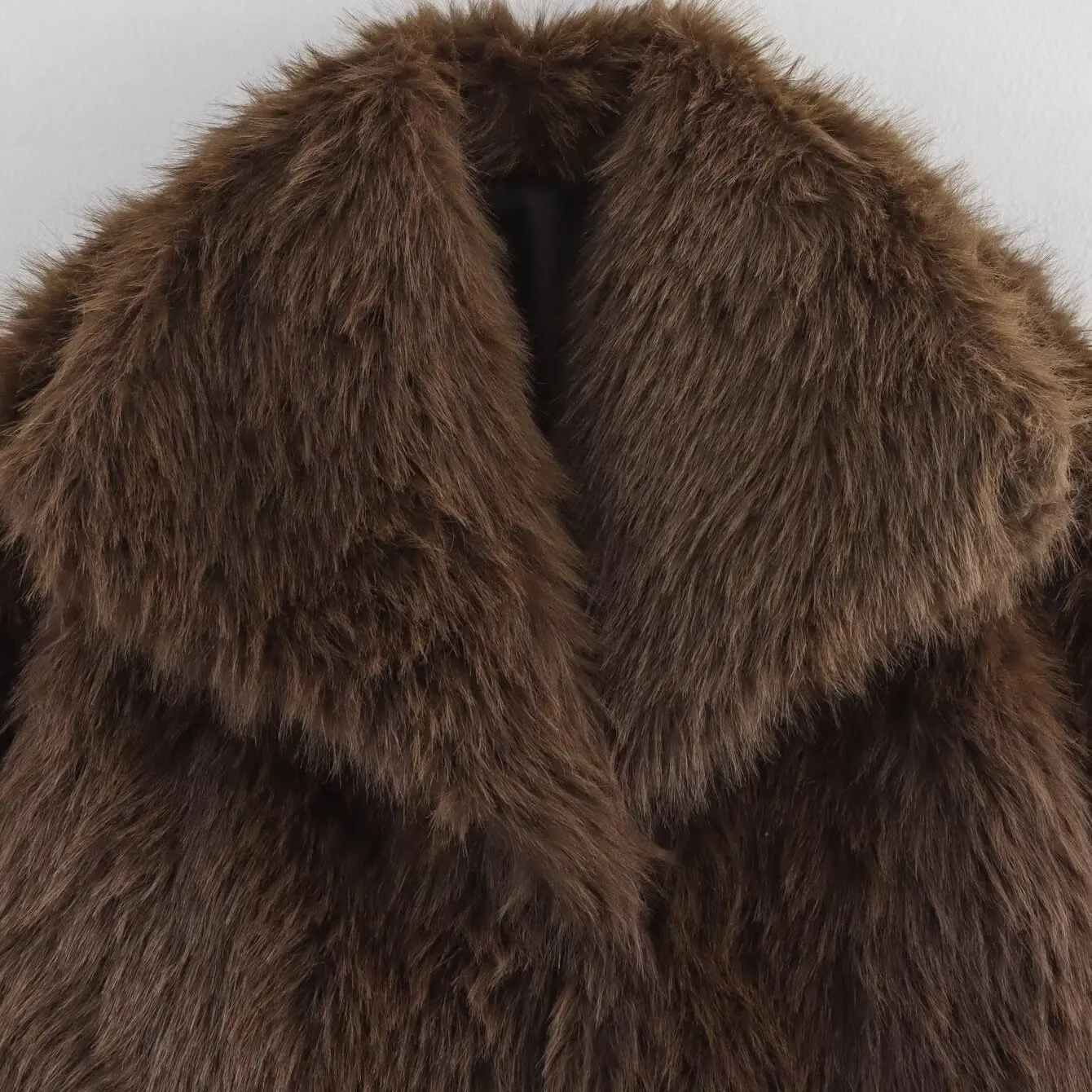 Faionable versátil ort casaco de pele artificial jnleaog feminino outono novo sle tecido poliéster thi longo casaco sve