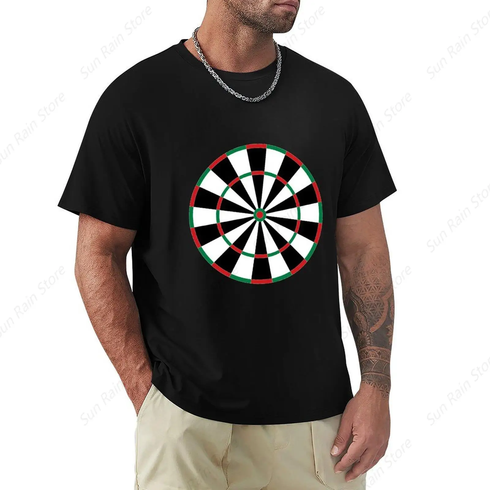 High Quality Dart Board T-shirt Short sleeve tee customizeds t shirt for men