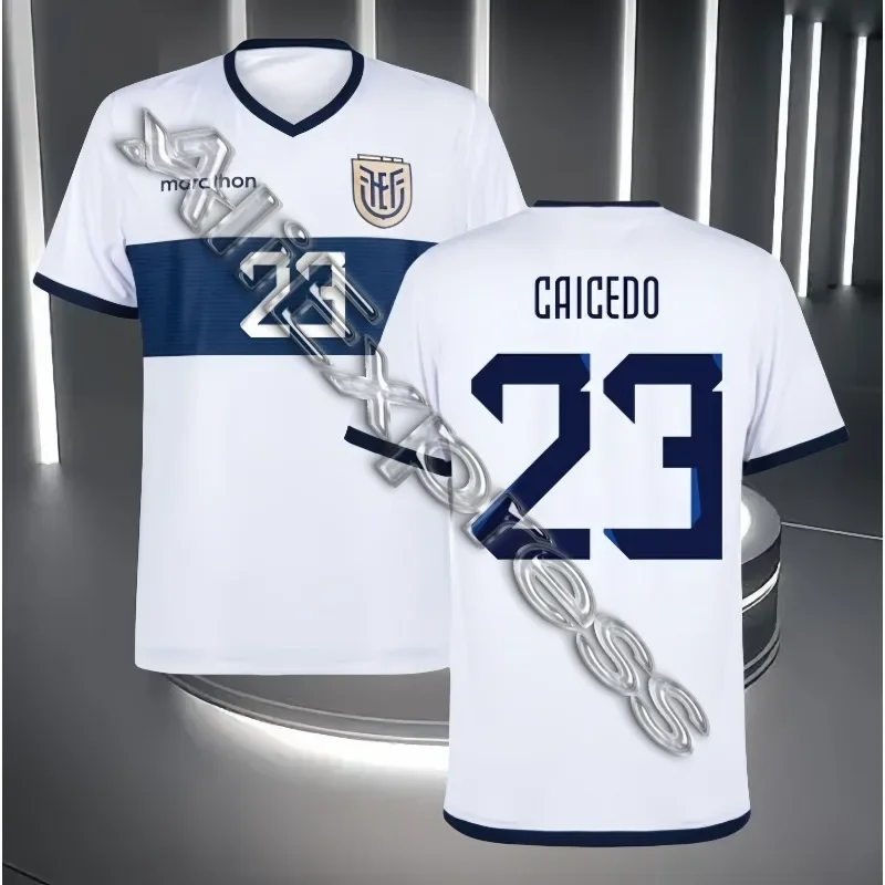 

Latest Popular Ecuador Football Jersey Men's Sports Casual T-shirt Short Sleeved Boys' Sportswear Comfortable and Breathable