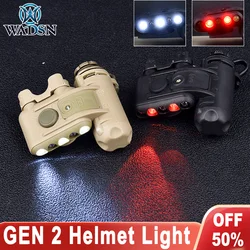 WADSN-Casco Aisorft con linterna GEN 2, cascos de luz roja y blanca, luz de explorador táctico GEN II, accesorios para lámpara de caza al aire libre