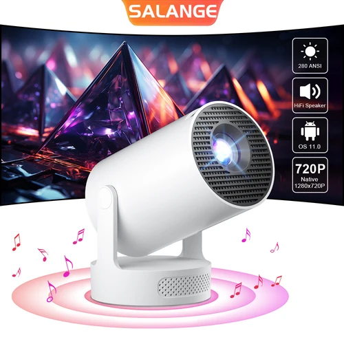 Salange HY300 Ultra proyector actualización HY300 4K Android11 Wifi6 Allwinner H713 BT5.4 1080P 1280*720P cine en casa portátil al aire libre