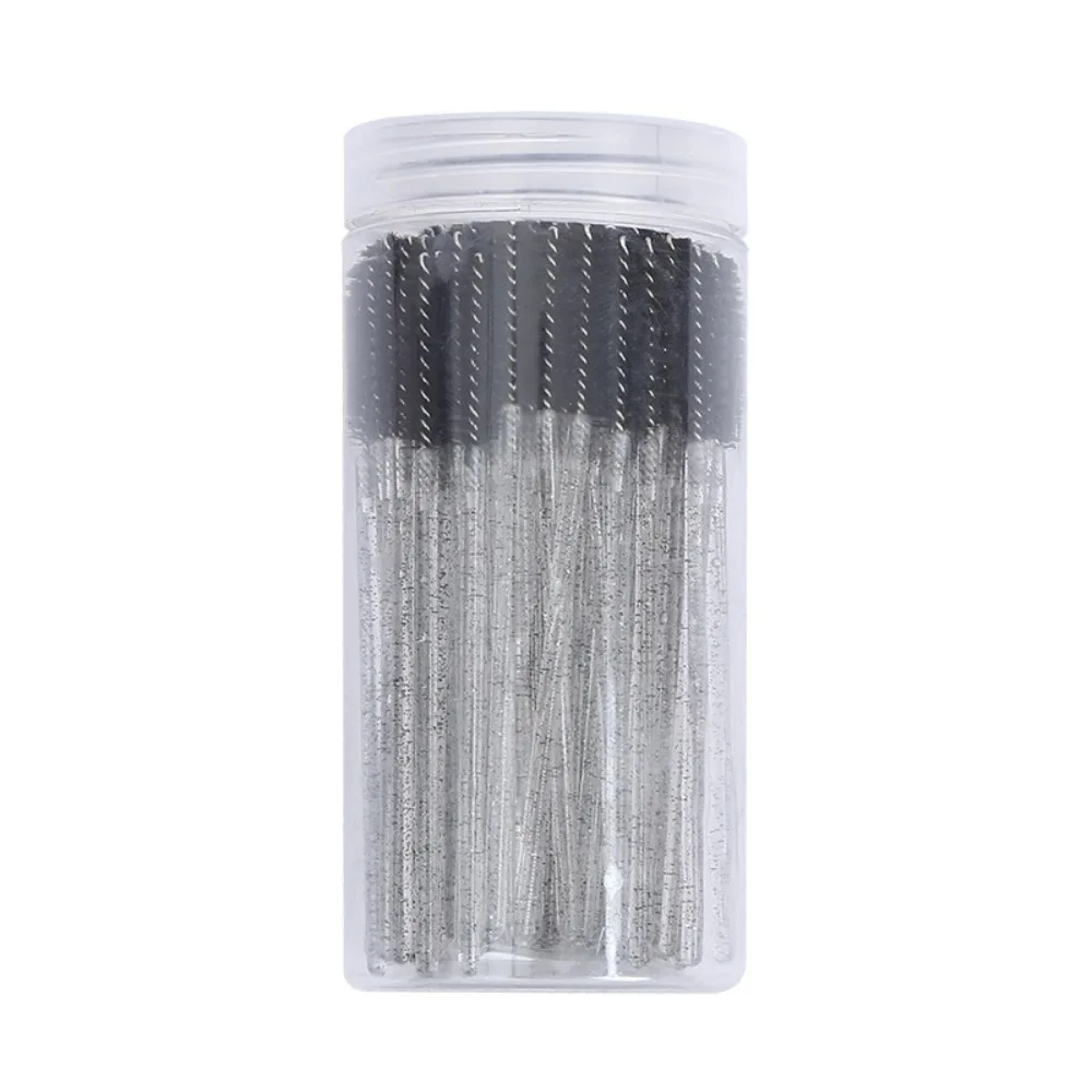 Nouveau bâton de cristal baguettes de Mascara jetables élasticité brosse à cils colorée applicateur de sourcils à paillettes