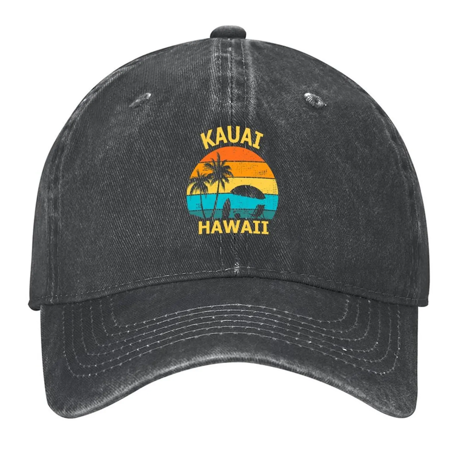 

Kauai Hawaii Beach Surfer Vacation Souvenir holiday Baseball Cap Sun Cap Hip Hop beach hat Men's Baseball Women's