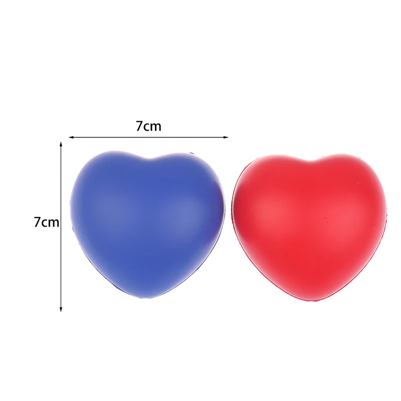 1PCS Funny Love Heart Ball Soft Slow Rising Stress Reliever Gag Squeeze Kids Toy Anti-stress Decompression Gift