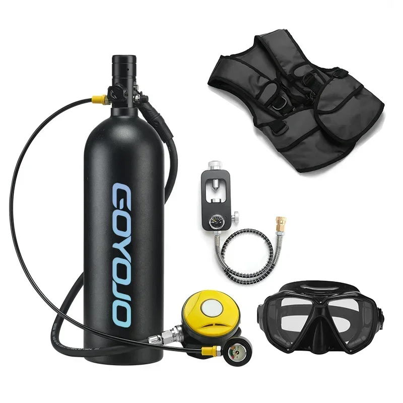 2L Scuba Diving Tank Diving Mask Snorkel Air Snorkeling Equipment Mini Snorkel Scuba Tank Air Cylinder Outdoor Oxygen