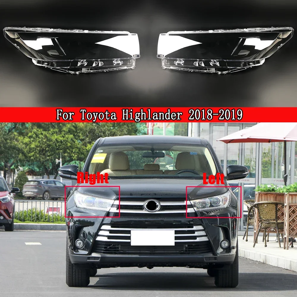 

Transparent Headlight Cover Headlamp Lens Shell Replace Original Lampshade Plexiglass For Toyota Highlander 2018 2019 2020