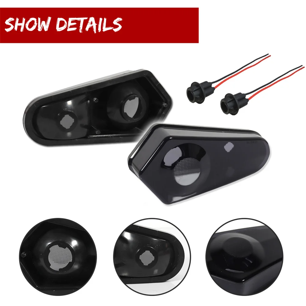 Smoked / Red Lens Car Rear Tail Light Taillamp Housings Kit For Polaris Sportsman 400 450 500 570 800/RZR/ACE 2005-2022 No Bulb