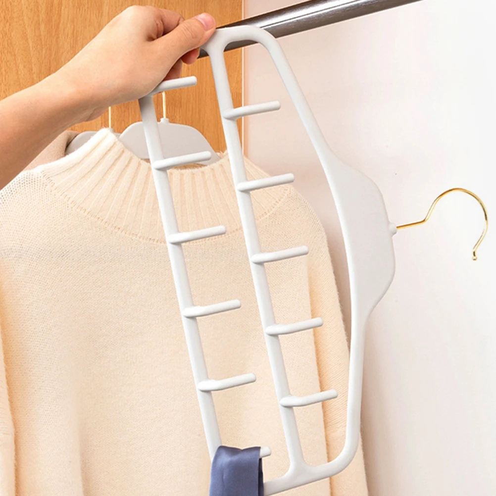 

2pcs Belt Hanger Light Weight Strong Bearing Scarf Tie Shawl Organizer Closet Storage Rack Smooth Surface for Men