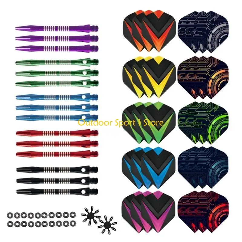 

A0KA Алюминиевые дротики стеблей Flights Accessy Комплекты 2BA.