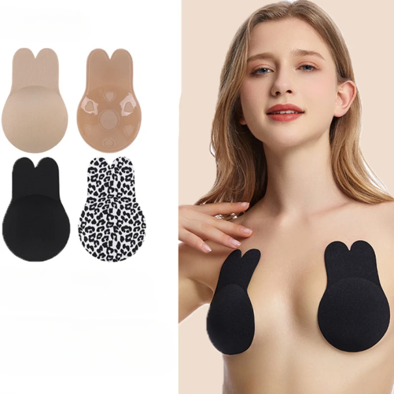 

Breast Lift Women's Invisible Silicone Bra Patch Anti Convex Point Anti Wandering Light Rabbit Ear Lifting Chest Patch