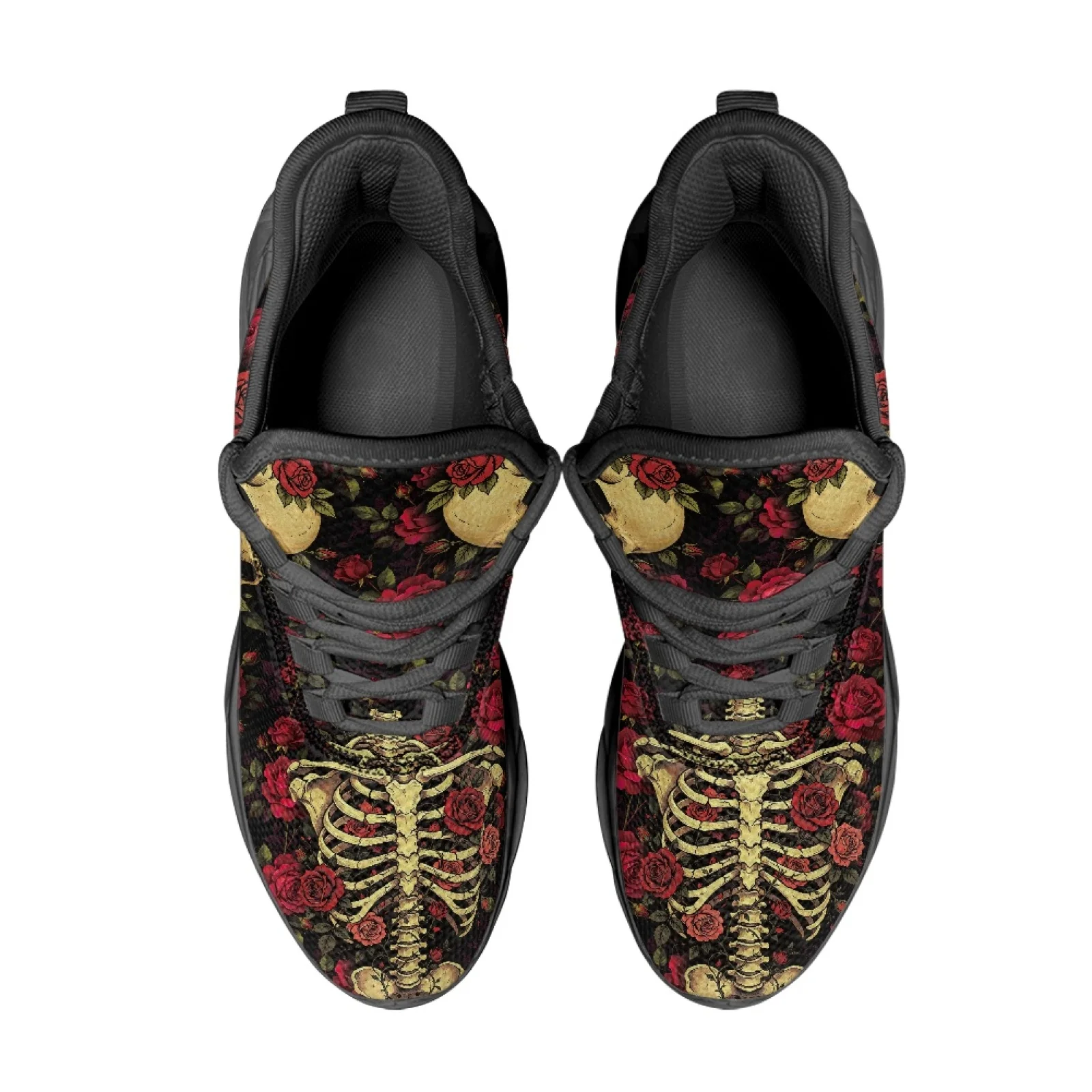 PENSTROLL Skull Rose Anti-Slip Tread Fashion Sneakers for Boys Mesh & EVA Athletic Footwear Athletic Sneakers