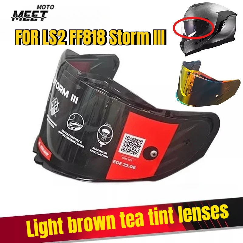 Helmet Visor For Original LS2 FF818 Storm III Motorcycle Helmet Visors,Black Lens, Red Lens, FF818 Motorcycle Accessories