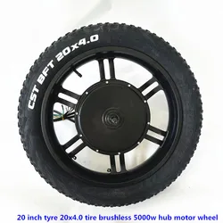 20 pollici 20*4.0 pneumatici sensori a doppia hall forte potenza 5000w brushless hub motor wheel drive phub-20yfst