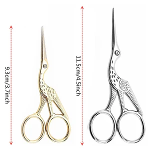 Schere des Jahrgangs der Gold- und Silberstickerei, Clipper des Cross Ponto, Schatzmeister der Büro -Näherin, DIY -Zubehör des Bildschirmnähs 6 Hauptverkaufsgold -Pingo -Seiten - №6