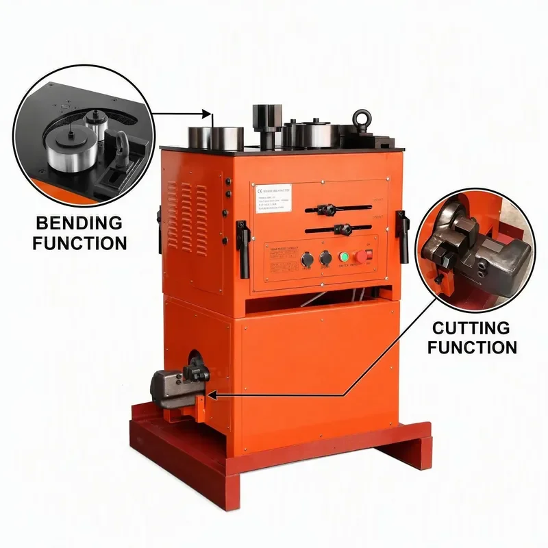 for RBC32 Single Phase Steel Bar Bending and Cutting Machine 6-32mm Portable Rebar Bender Cutter