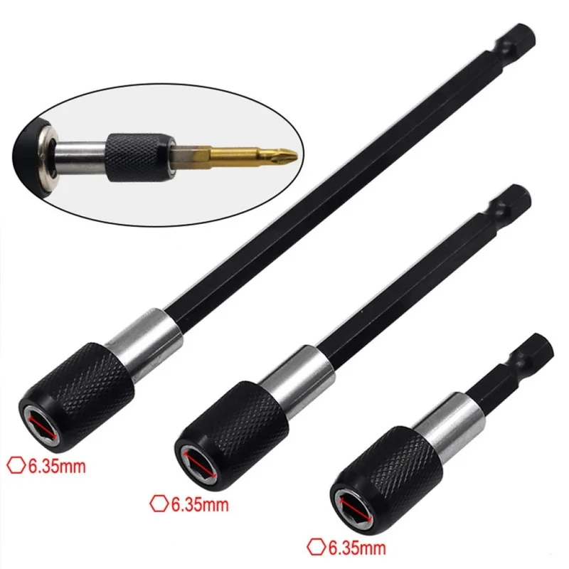 60-150mm hexagonal quick-release self-locking extension rod electric drill driver quick transfer rod screwdriver tool set