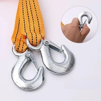 Fine 1 Pcs 4M Car Tow Cable Heavy Duty Strap Hooks Van Road Recovery Car Accessories 5 Ton Trailer Rope Towing Pull Rope