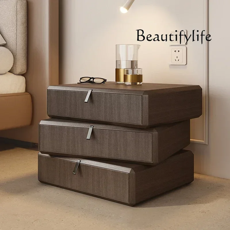 N Light luxury bedroom bedside cabinet creative three pumping locker sofa edge few