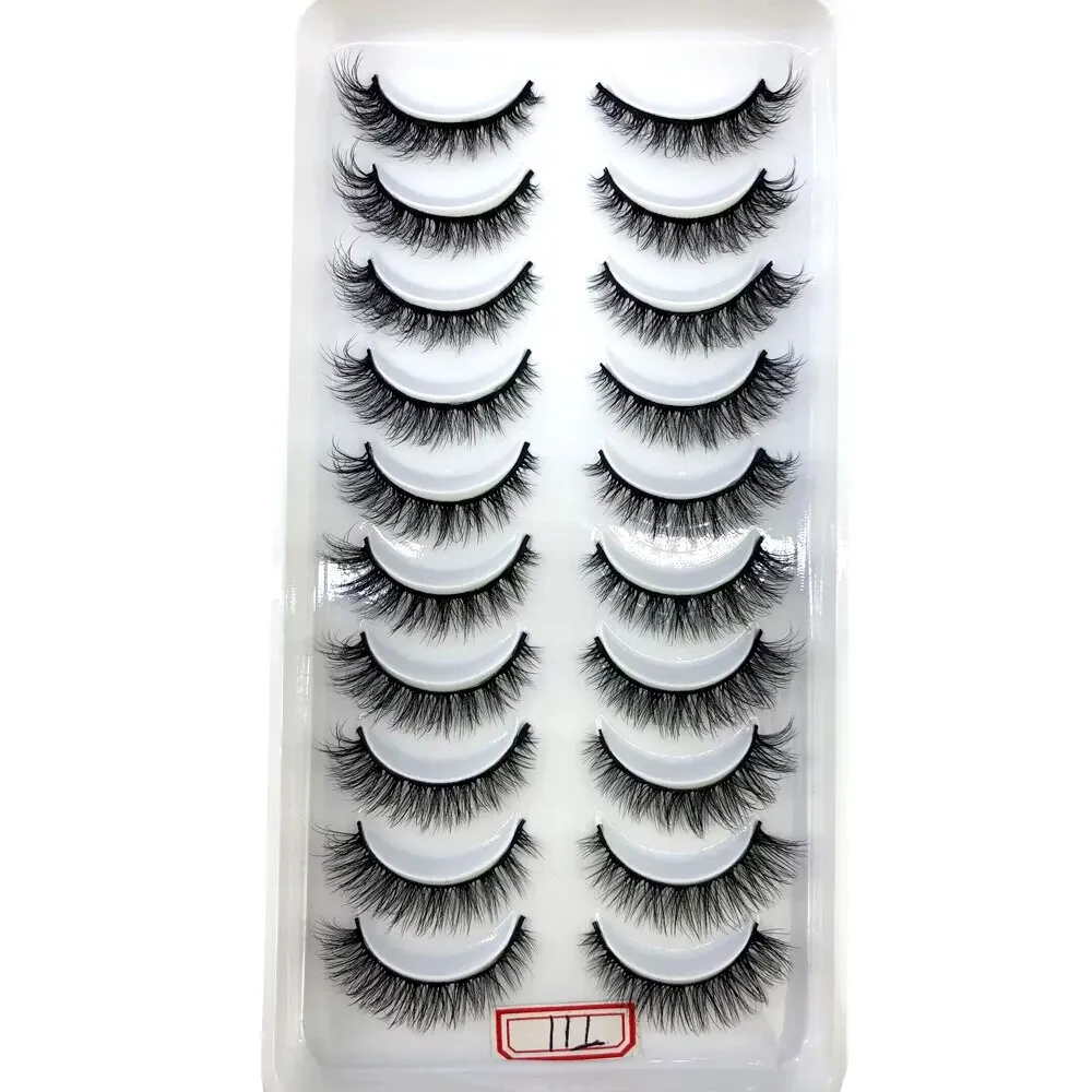 HBZGTLAD New 10 Pairs 3D Faux Mink Lashes Natural False Eyelashes Dramatic Fluffy Fake Lashes Makeup Eyelash Extension Eyelashes