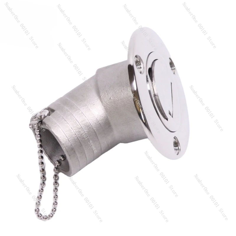 Upgraded Fuel Port Cover, Stainless Steel 316 Water Injection Hatch with Flip Lid, for Yacht Fuel Tank Body