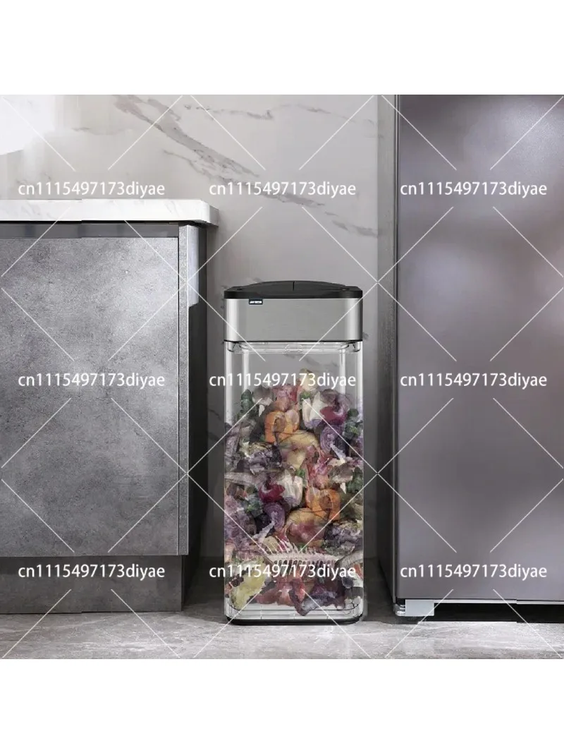 Smart Sensor Trash Can with Deodorizer, Creative Touchless Garbage Bin for Home Kitchen