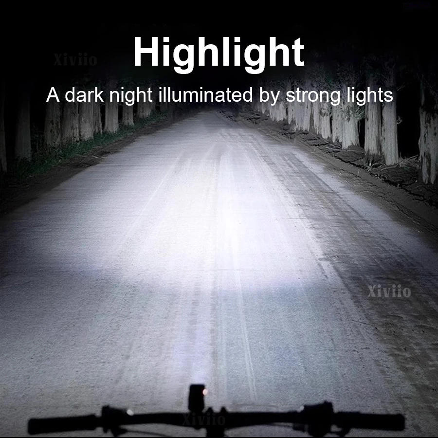 دراجة هوائية خفيفة USB قابلة للشحن ليلاً ركوب المصباح السوبر مشرق دراجة هوائية جبلية ضوء دراجة اكسسوارات ركوب السلامة