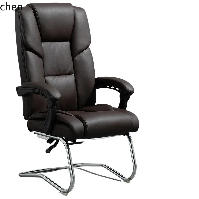 DSA  bow home office chair backrest learning comfort sedentary live streaming host swivel chair seat leather boss chair