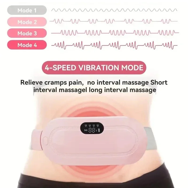 Menstrual Warm Palace Waist Belt Menstrual Period Cramp Massager Pad Uterine Warmer Heating Massage Multifunctional Device