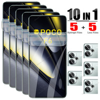 10IN1 Hydrogel Film For POCO F6 X7 X6 F7 Pro Lens Film For POCO F7 Ultra M6 X5 X4 X3 F5 M4 C65 M5S C75 M7 Pro Screen Protector