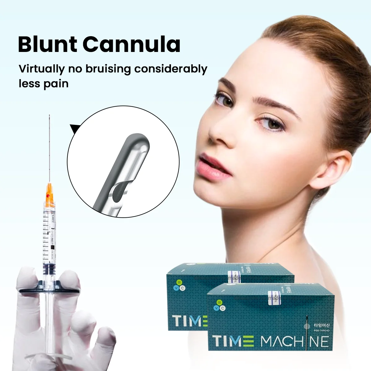 High Quality Sterile Blunt Cannula 22g 25g 50mm 70mm Micro Tip Microcannula Needle for Injectable Fillers Beauty Tools