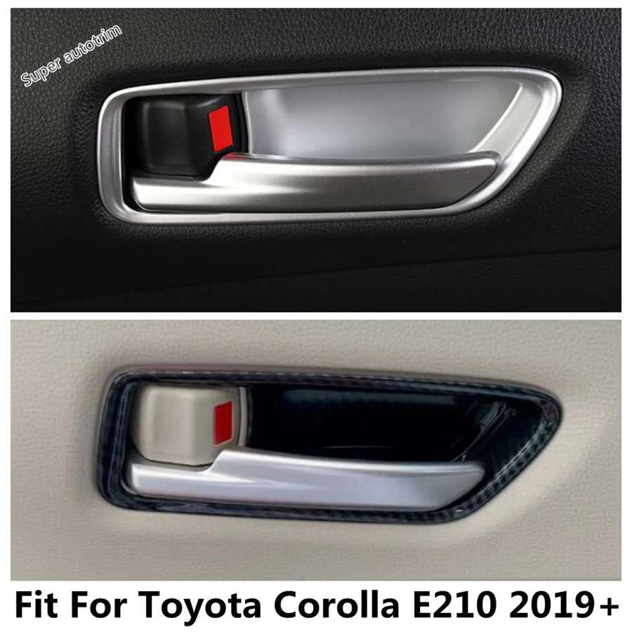 

For Toyota Corolla E210 2019 - 2024 Car Inner Door Handle Bowl Frame Cover Trim ABS Matte / Carbon Fiber Accessories Interior