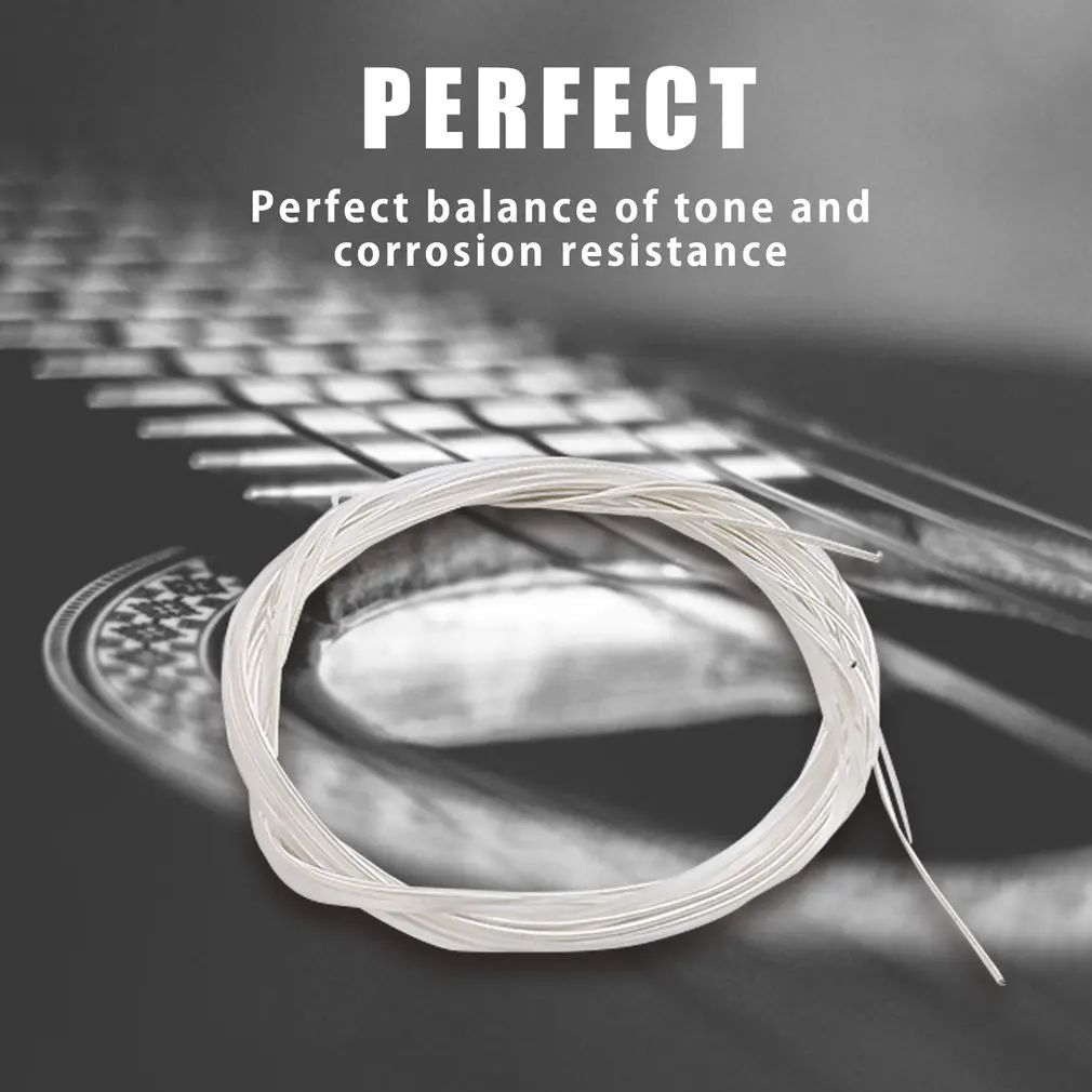 Nylon Guitar Strings Clear Light Classical Strings Silver Plating Copper Musical Instrument Accessories 1-6 E B G D A E 6pcs/set