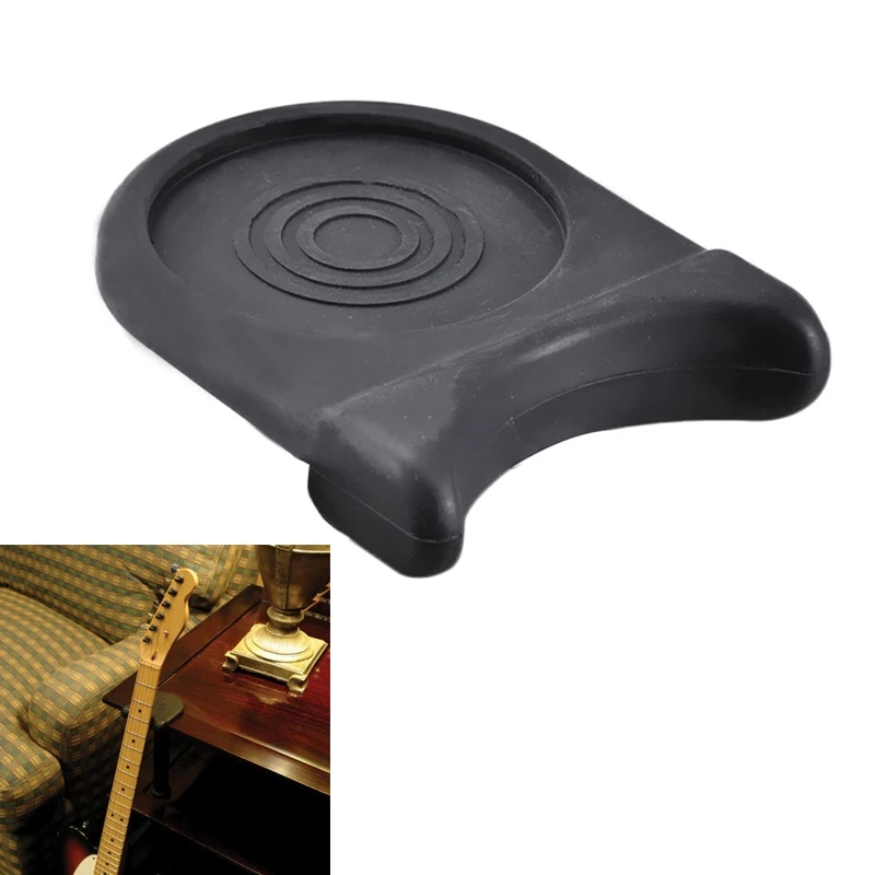 F1FD Black Rubber Guitar Neck Stand Table Rest,Desktop Guitar Rest Mount Stand for Acoustic Electric Guitar Bass