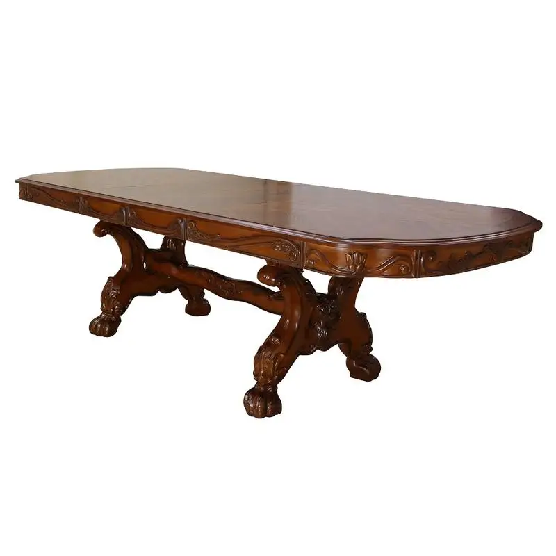 

Dresden Cherry Oak Dining Table - Rustic Oak Finish, Elegant Design, Perfect for Family Meals and Gatherings, Durable and