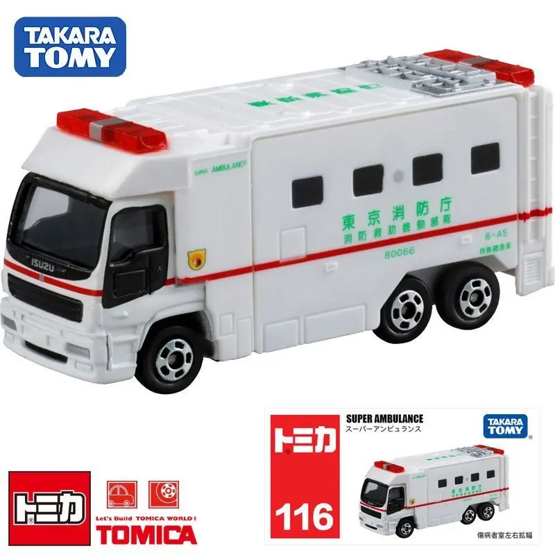 Takara Tomy Tomica NO.116 Departamento de Bomberos móvil simulación coche en miniatura de aleación juguete colección para adultos juguetes regalos de cumpleaños para niños