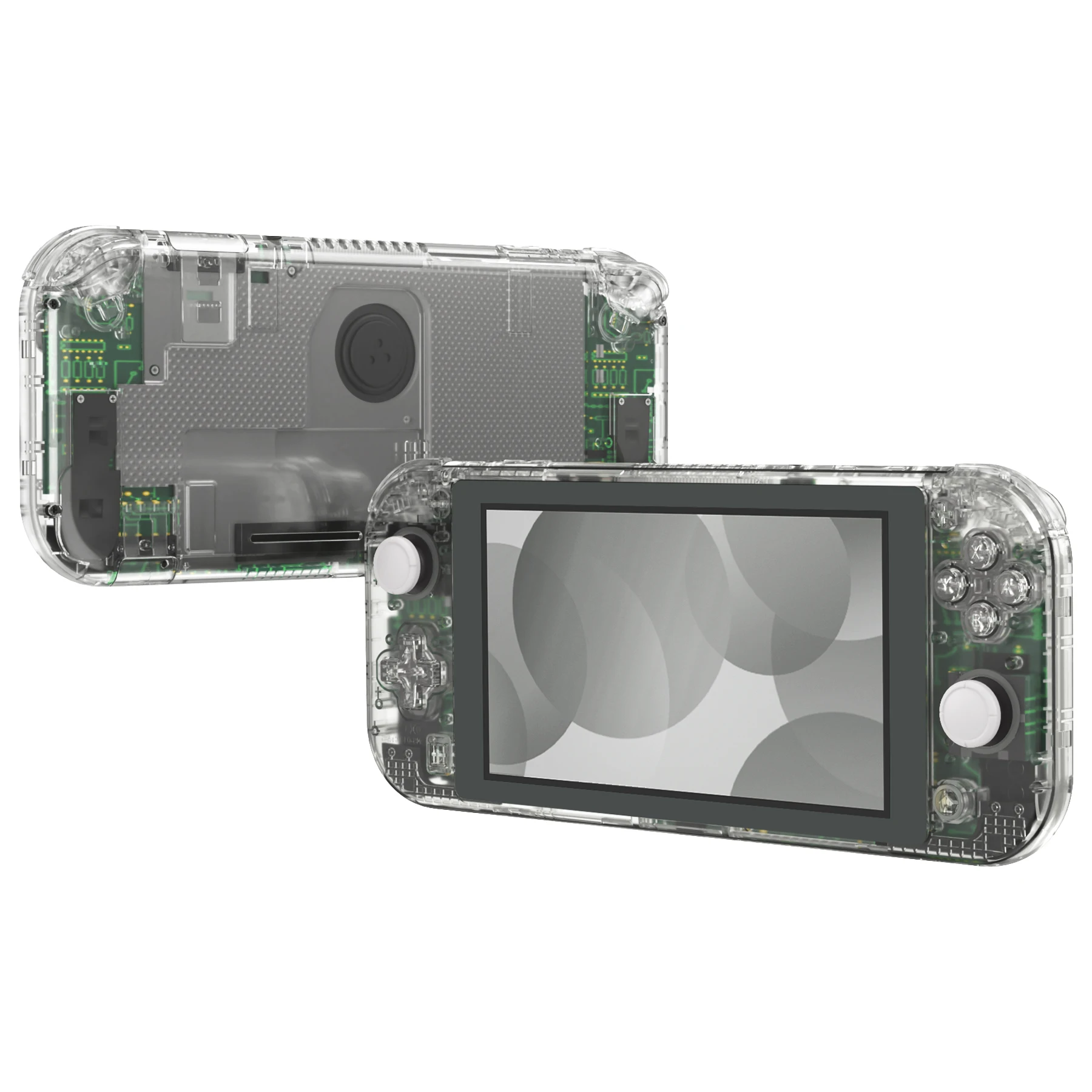 eXtremeRate Replacement Housing Custom Shell w/Screen Protector & ABXY Buttons for Nintendo Switch Lite - Crystal Clear Series
