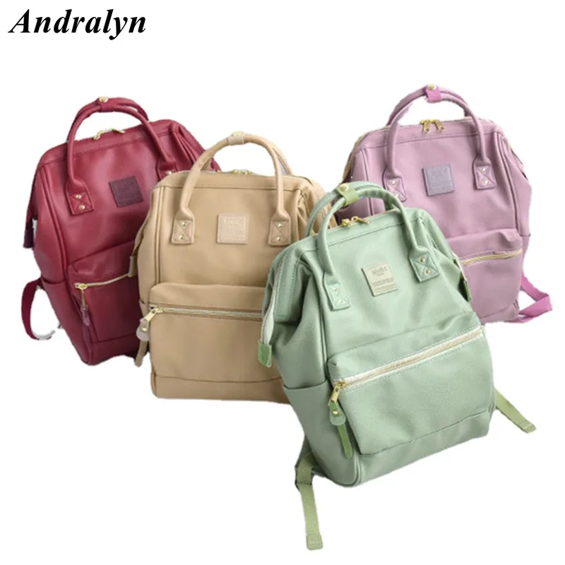 

Japanese Leather Backpack Large Capacity Student Coin Purse Fashion Boy Backpack Computer Bag Femal School Backpack School Bags