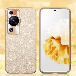 Glitter Case For Huawei P60 Pro Case Blingbling & Plating Coque For Huawei P60 Art Cover Soft TPU Frame Phone Protector